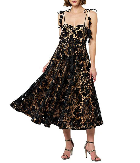 LAURINA LACE BUSTIER MIDI DRESS Copper Penny LAURINA LACE BUSTIER MIDI DRESS Copper Penny
