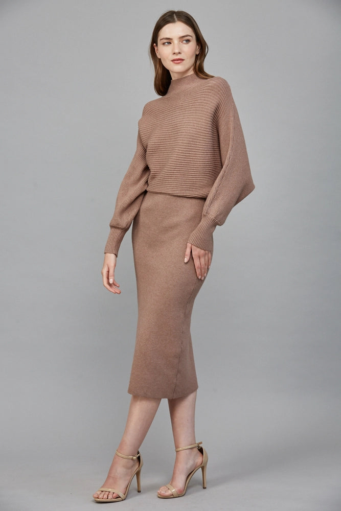 LONG SLEEVE MIDI DRESS – Copper Penny