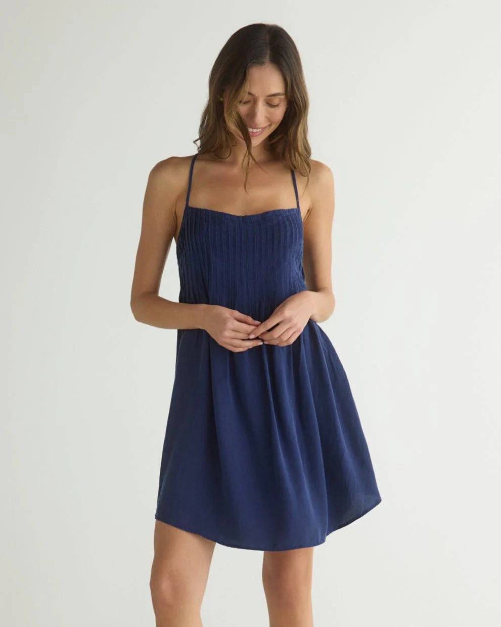 FLOWY PINTUCK DRESS Copper Penny FLOWY PINTUCK DRESS Copper Penny