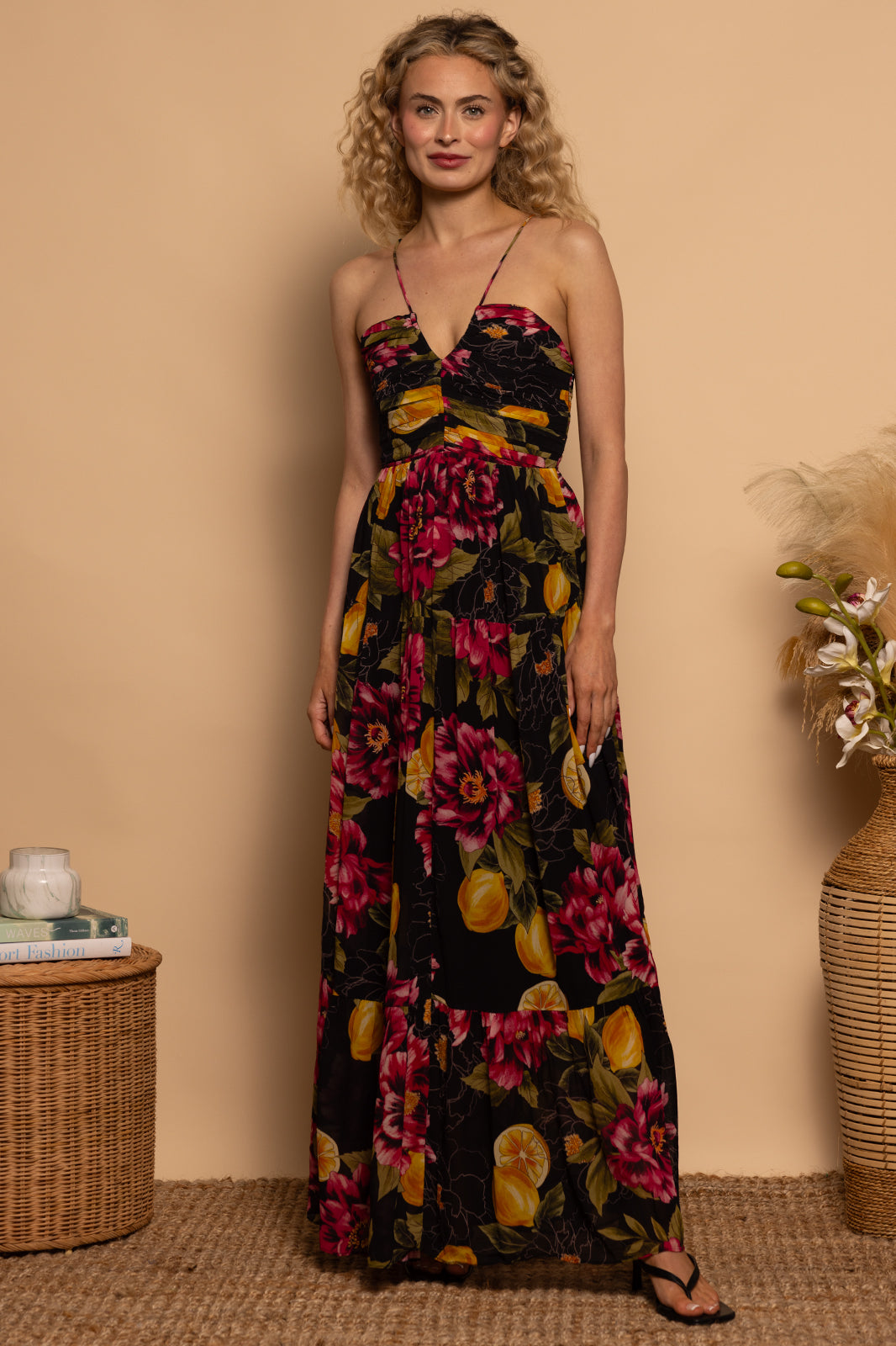 maxi green formal dress Hunter Green Maxi Dress With Open Back And Bow