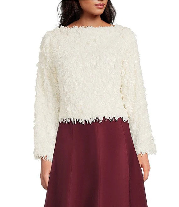 ERNA FUZZY SWEATER TOP