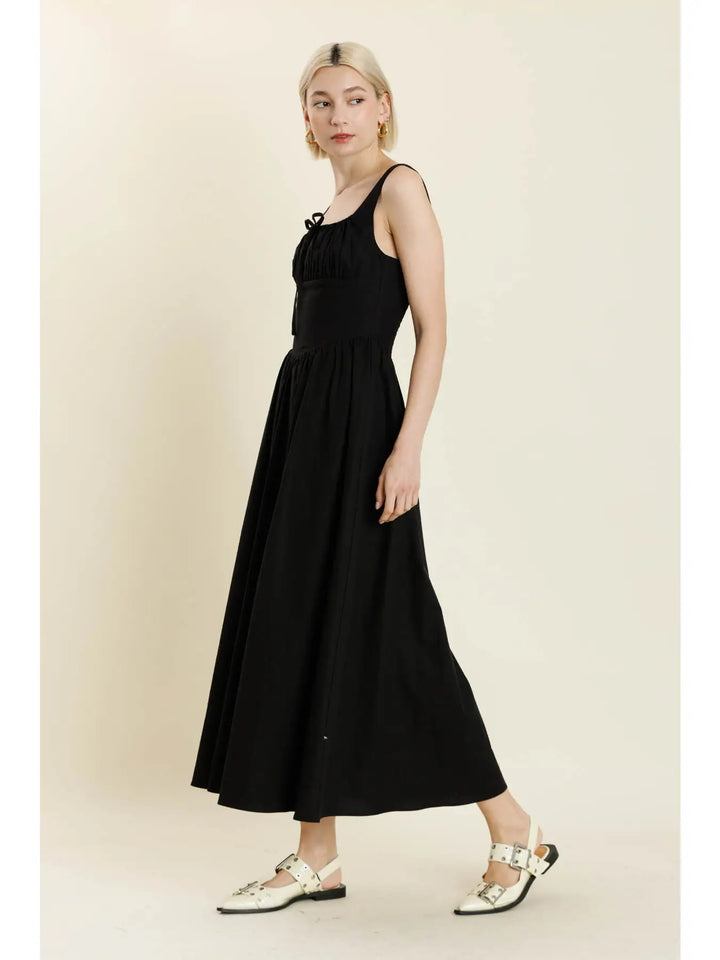 CORSET BODICE MAXI DRESS