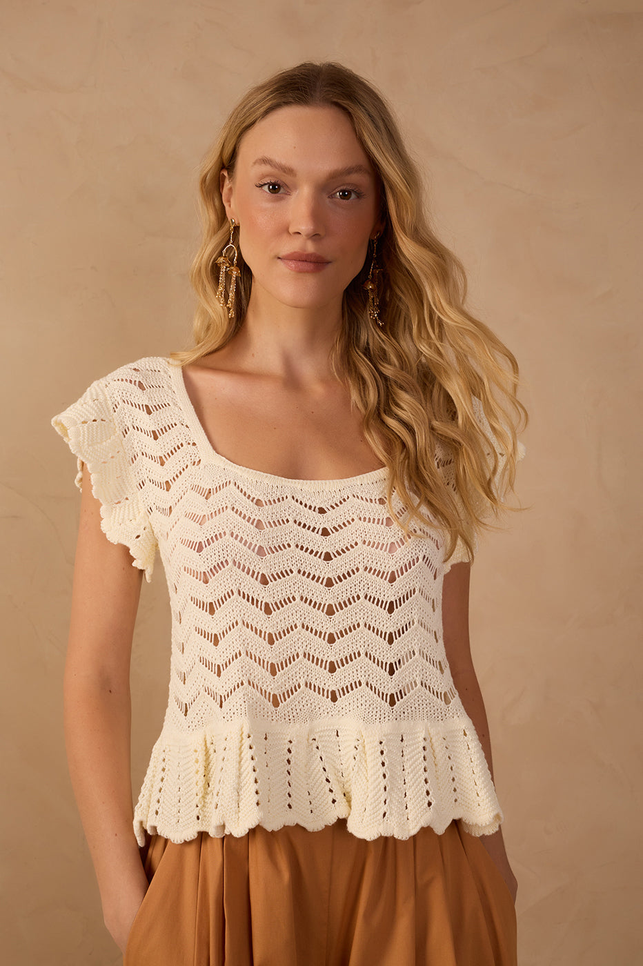 Crochet Flutter Top