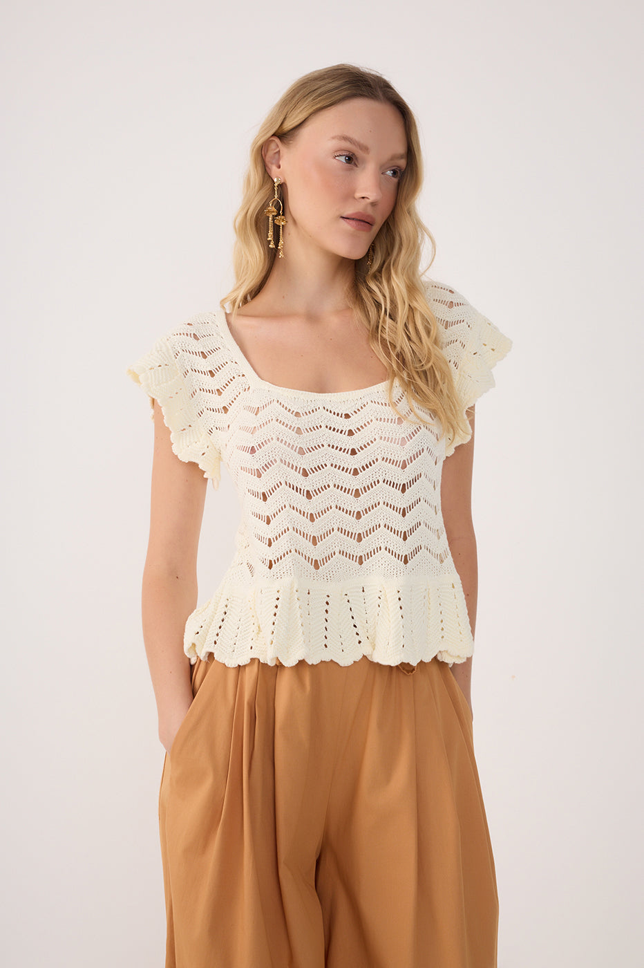 Crochet Flutter Top