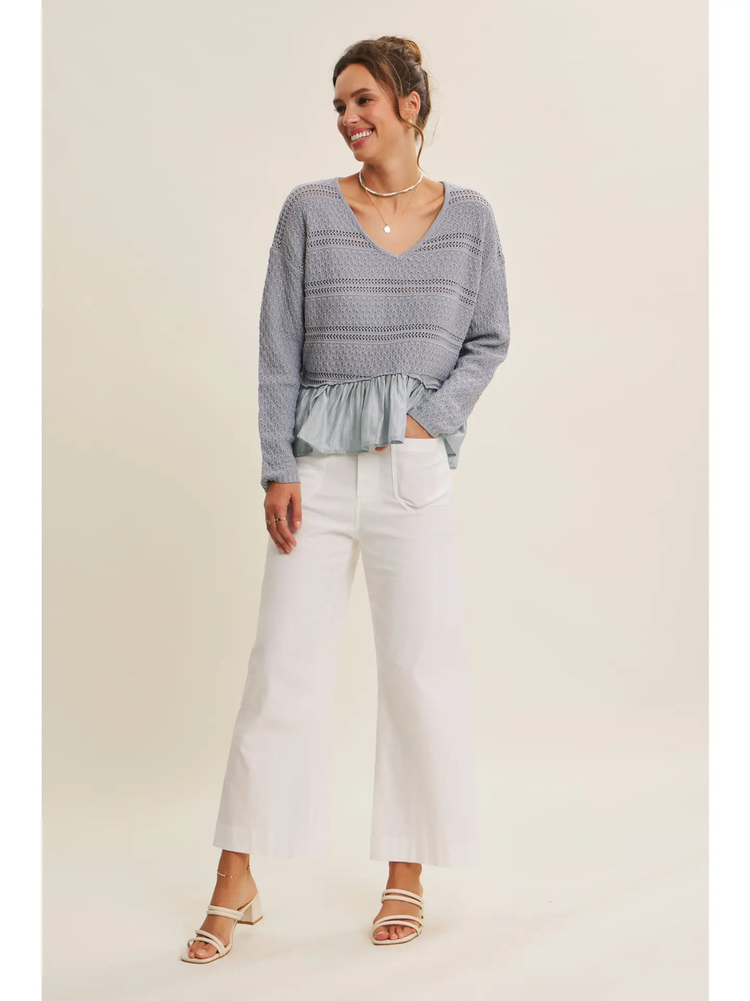 STRETCHY ANKLE PANTS WITH POCKETS