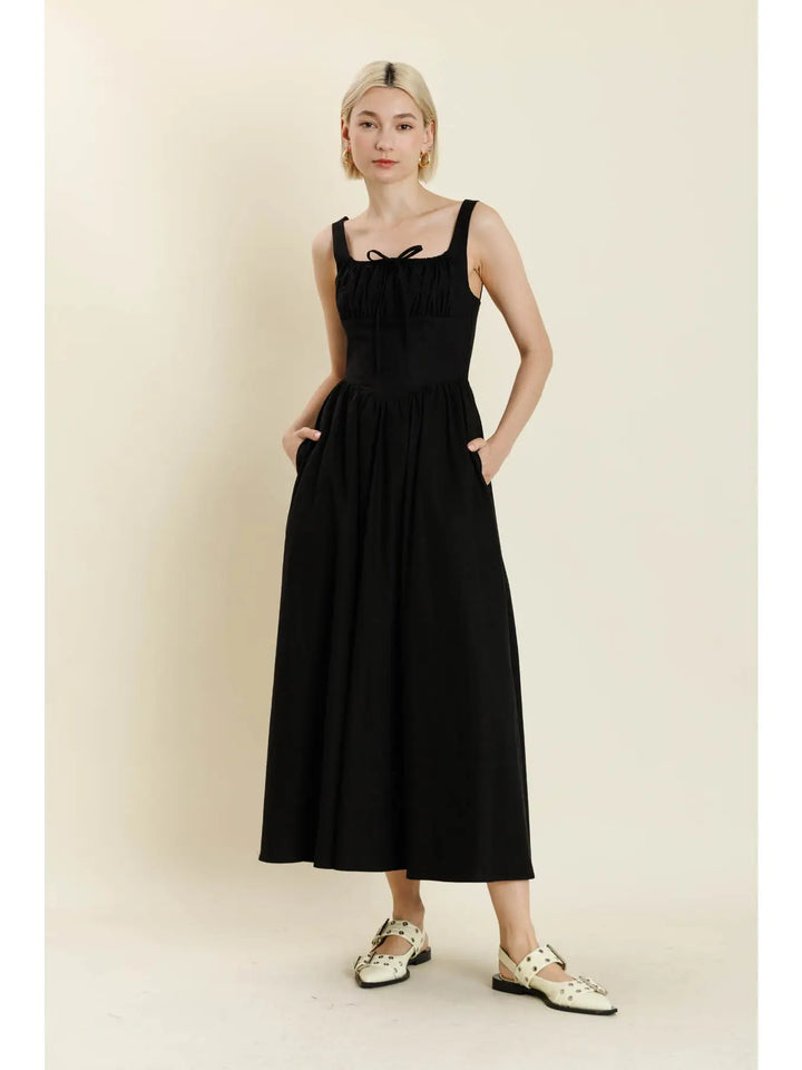 CORSET BODICE MAXI DRESS