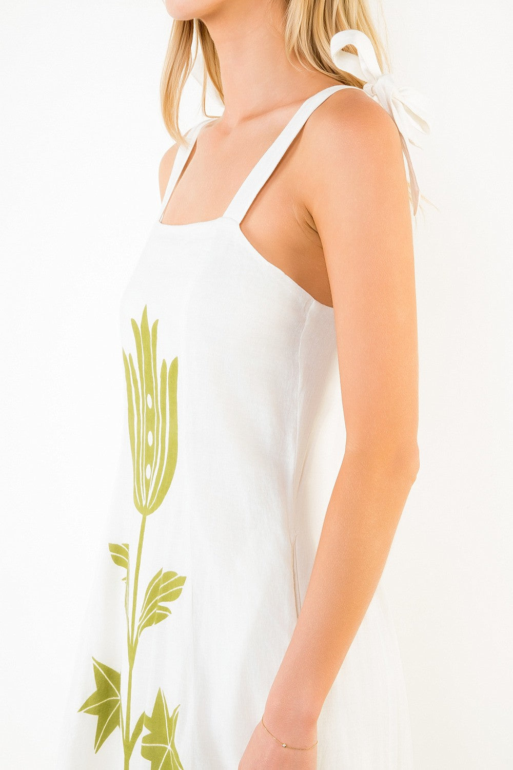 TIE STRAP MIDI DRESS