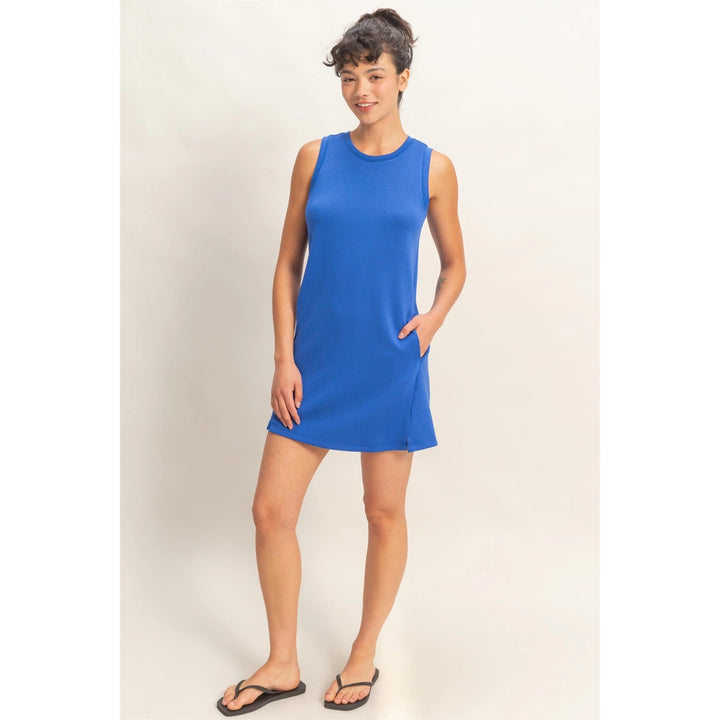 CREW NECK TANK MINI DRESS