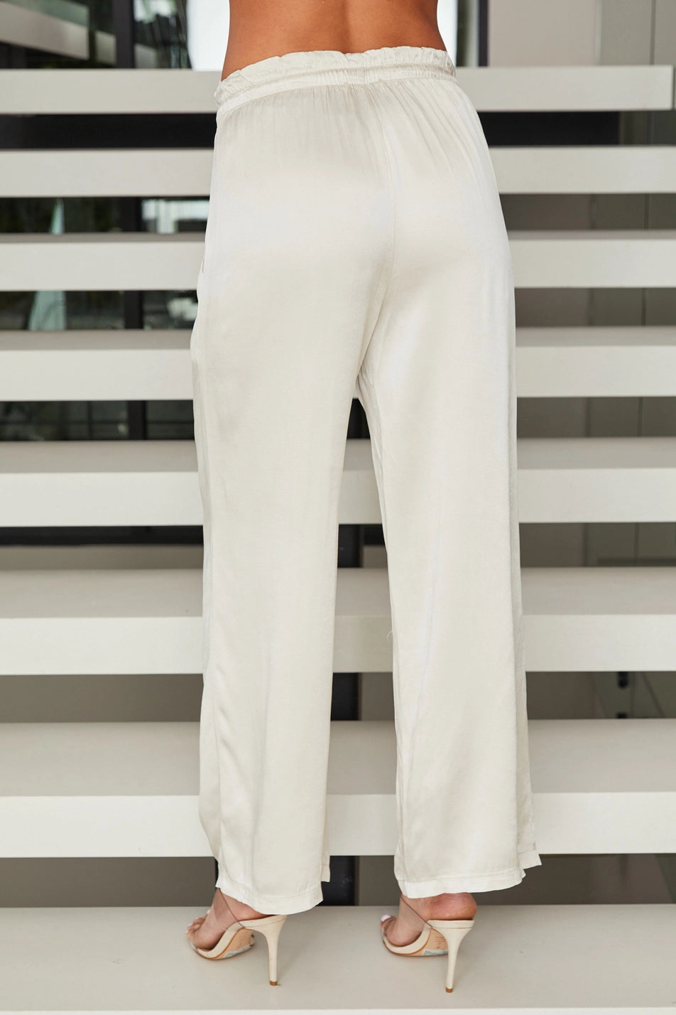 VISCOSE WIDE LEG PALAZZO PANT WITH DRAWSTRING AND POCKETS