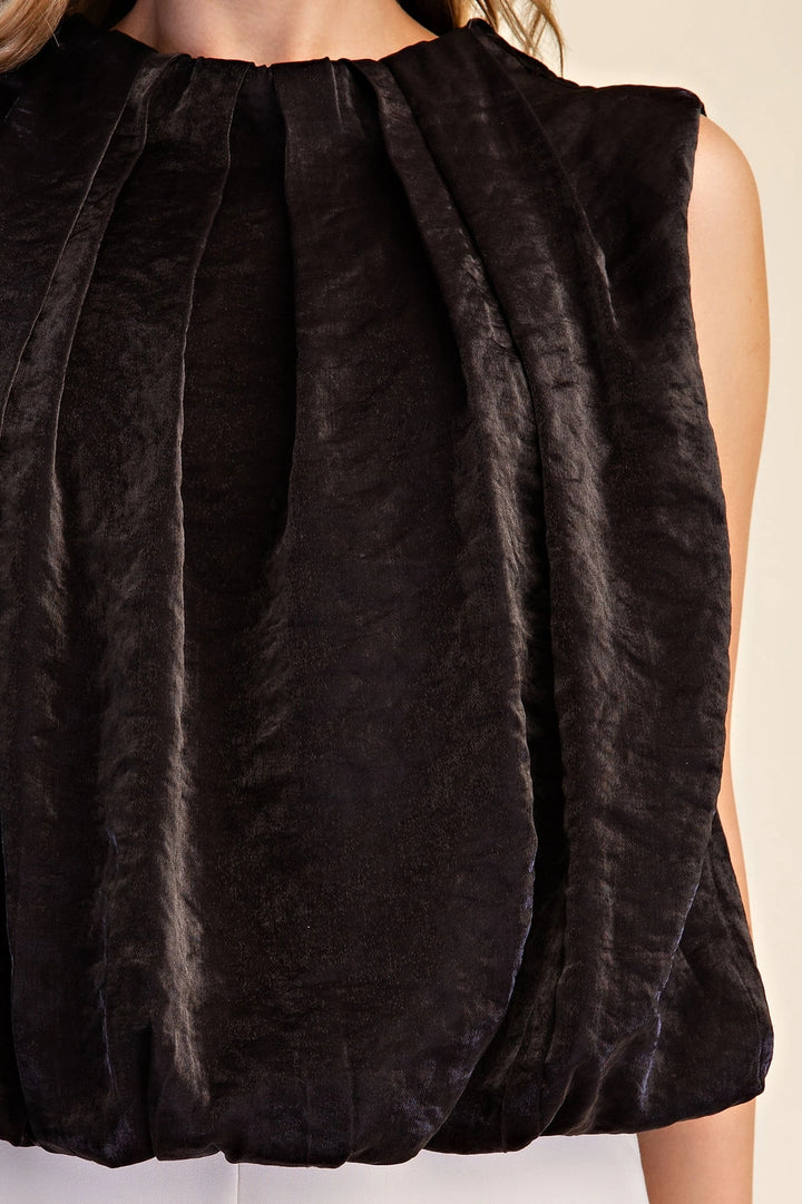 PLEATED BALLOON TOP WITH POCKETS