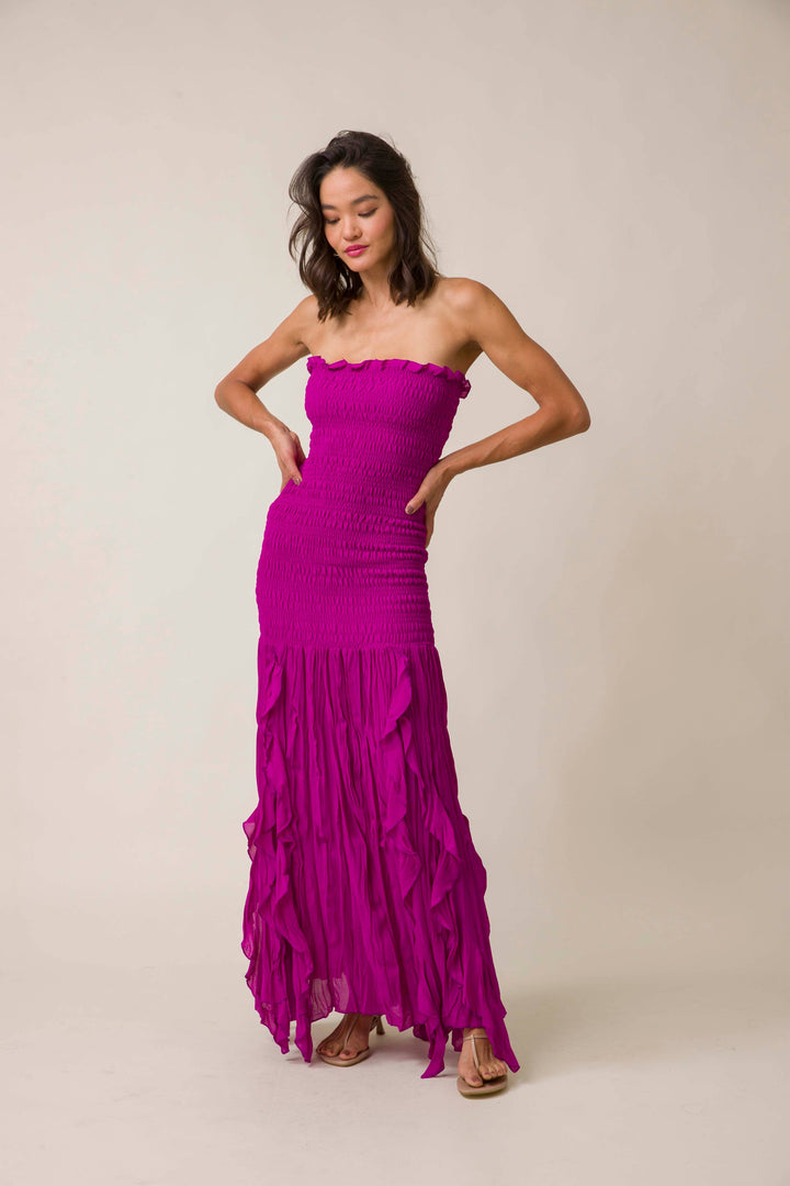 HEADLINER STRAPLESS MIDI DRESS