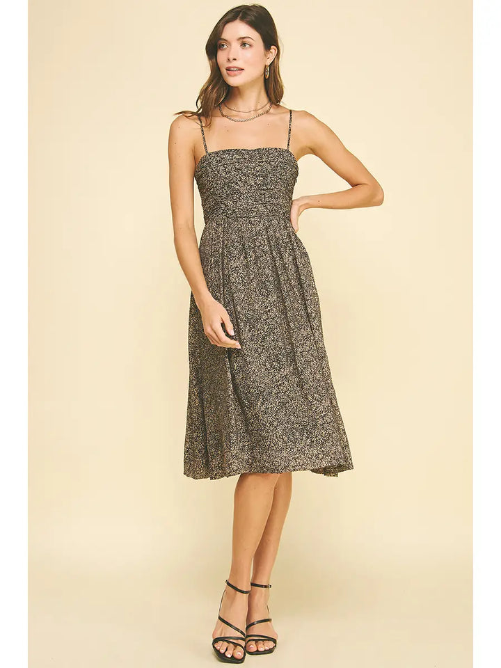 LEOPARD PRINT MIDI DRESS