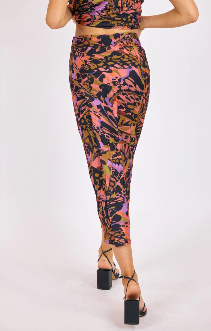 BUTTERFLY KISS BIAS MIDI SKIRT