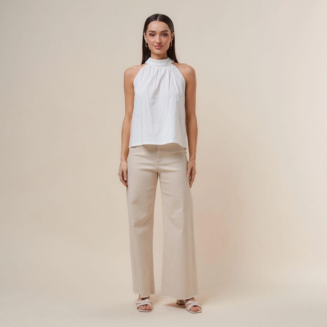 HALTER NECK BLOUSE TOP