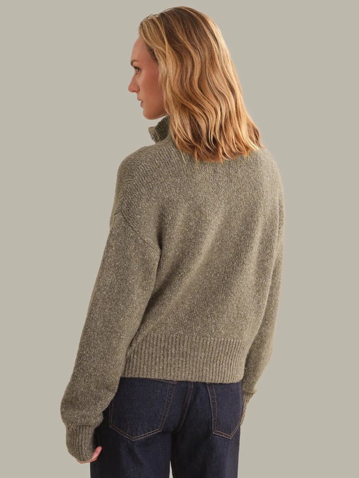 BOXY SNAP FRONT HENLEY