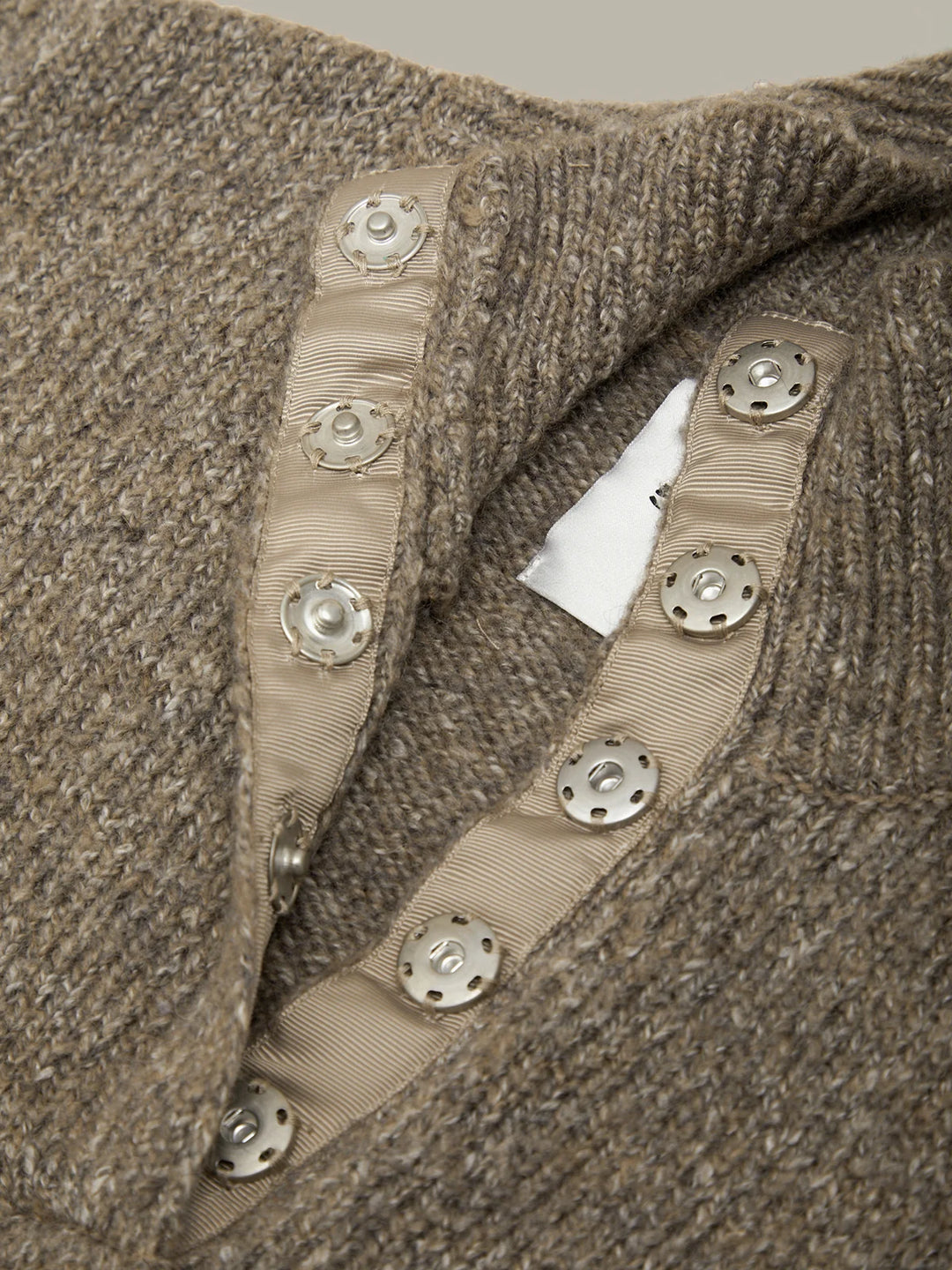 BOXY SNAP FRONT HENLEY