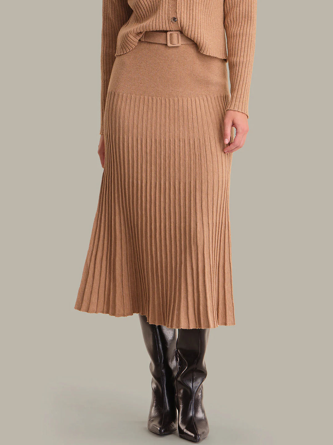 RORY PLEATED MIDI SKIRT