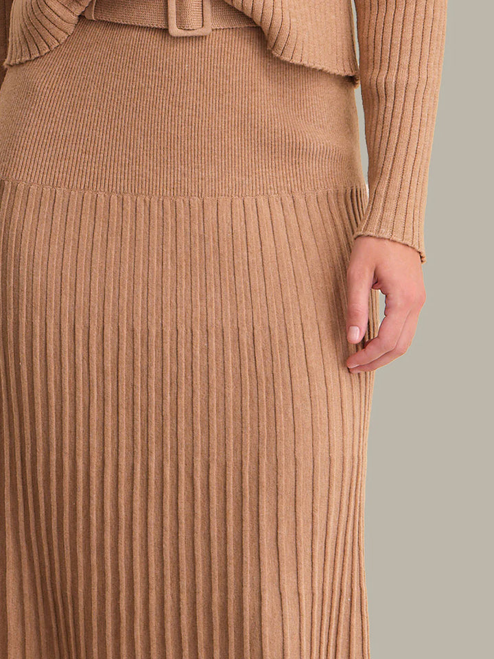 RORY PLEATED MIDI SKIRT