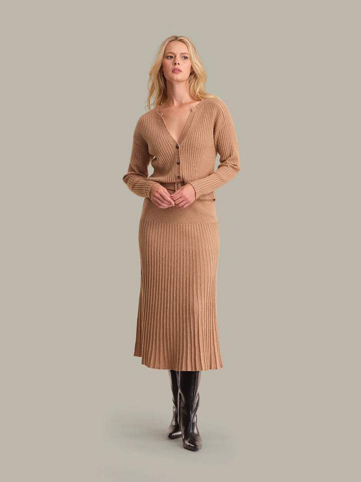 RORY PLEATED MIDI SKIRT