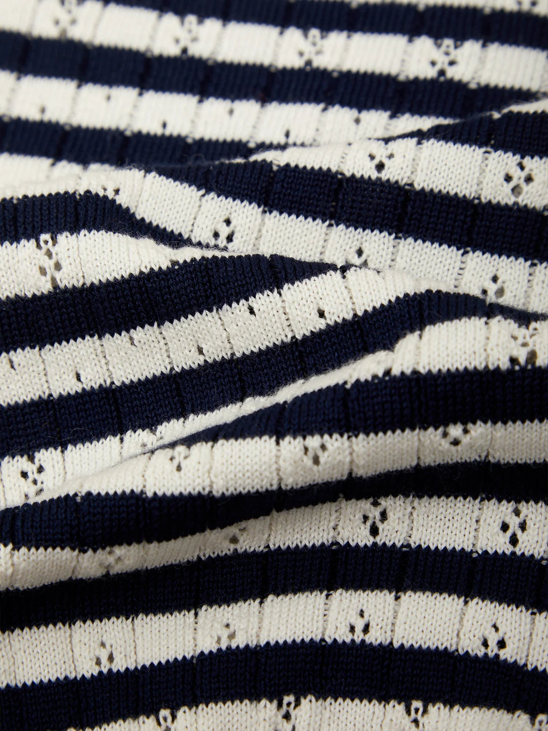 BECKETT STRIPED POINTELLE CARDIGAN