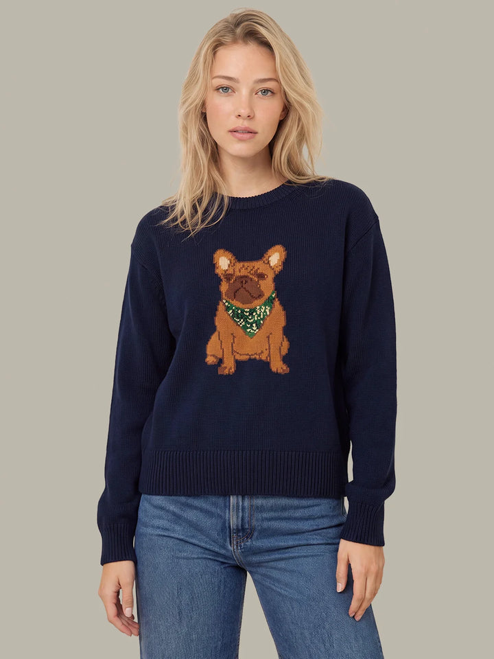 DOG WITH BANDANA SWEATER