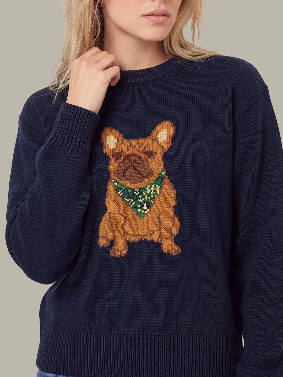 DOG WITH BANDANA SWEATER