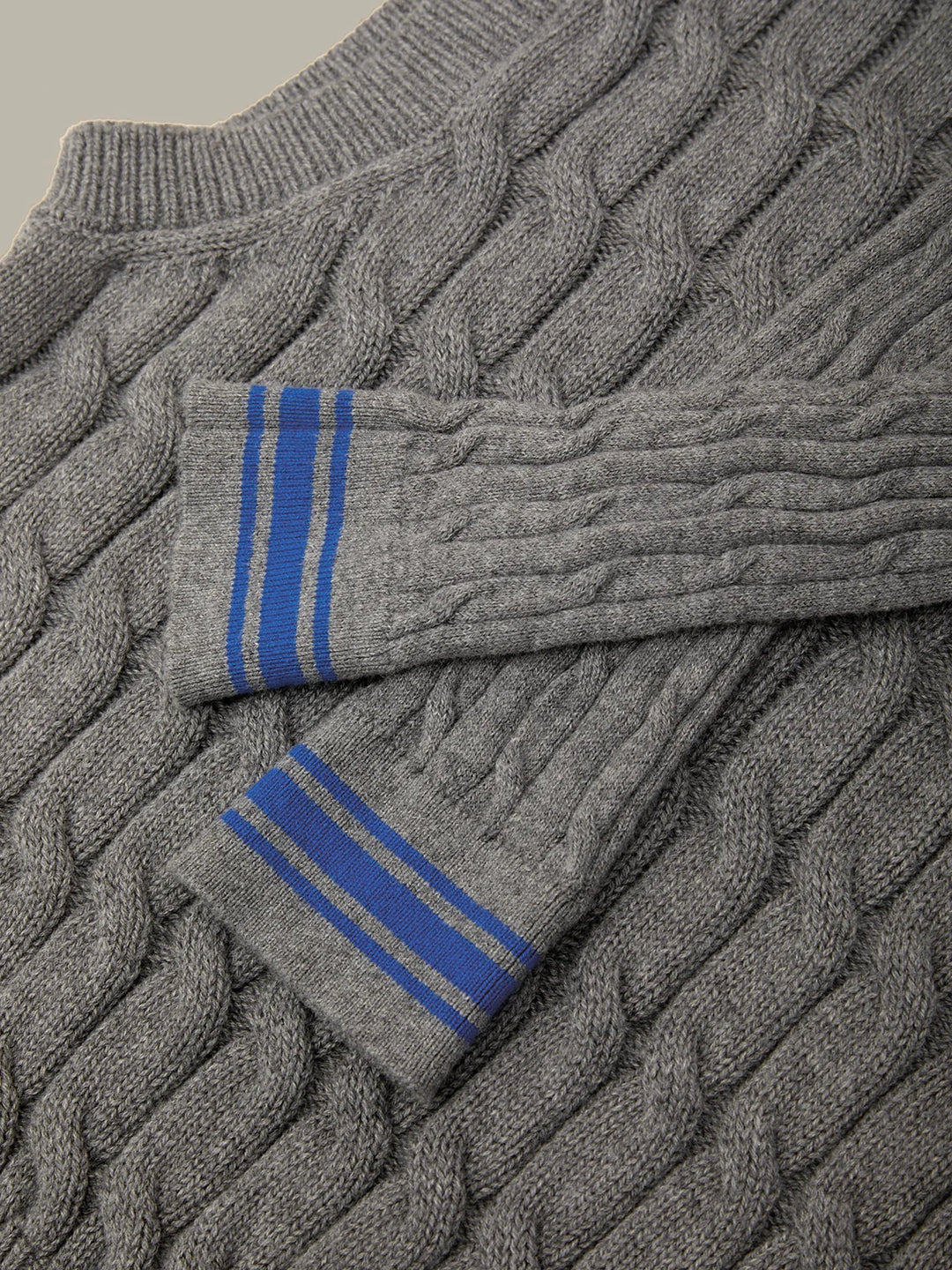 MARTHA FAUX OVER THE SHOULDER CABLE SHELL