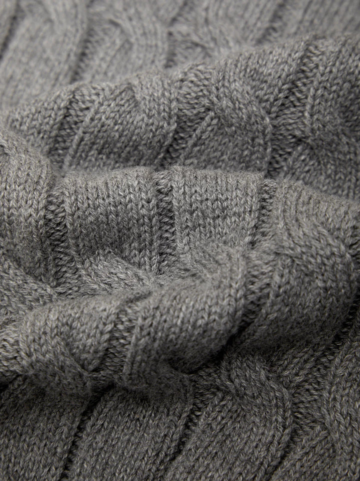 MARTHA FAUX OVER THE SHOULDER CABLE SHELL