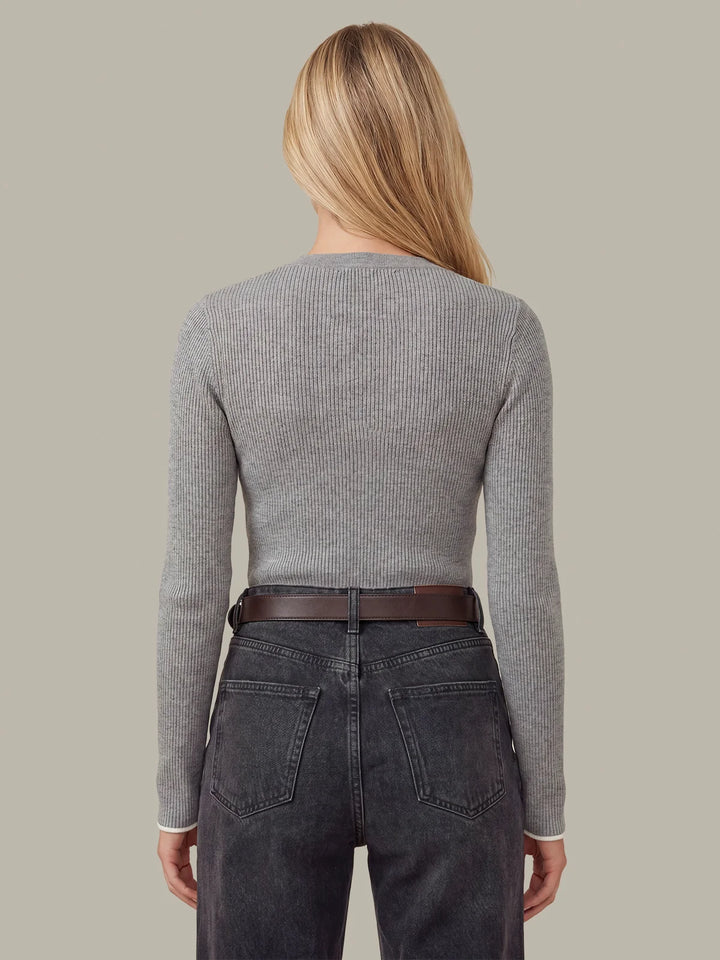 EMMELINE RIB LAYERED HENLEY