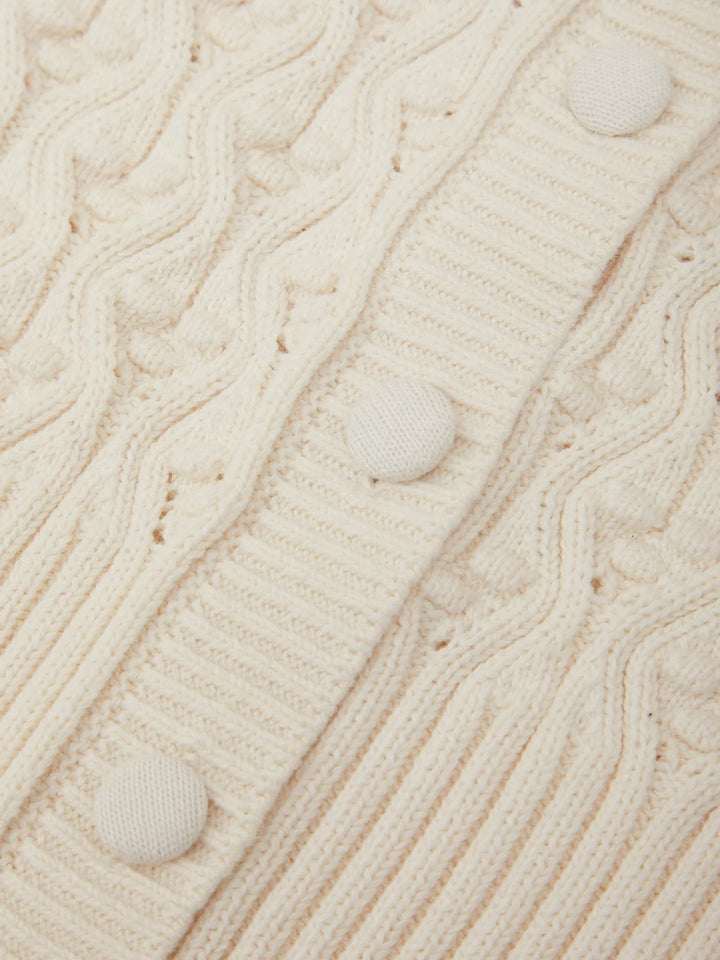 CICI BOBBLE KNIT SHORT SLEEVE CARDIGAN