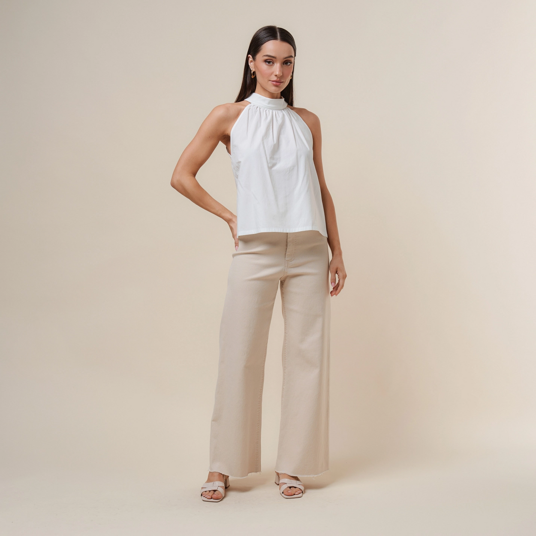 HALTER NECK BLOUSE TOP