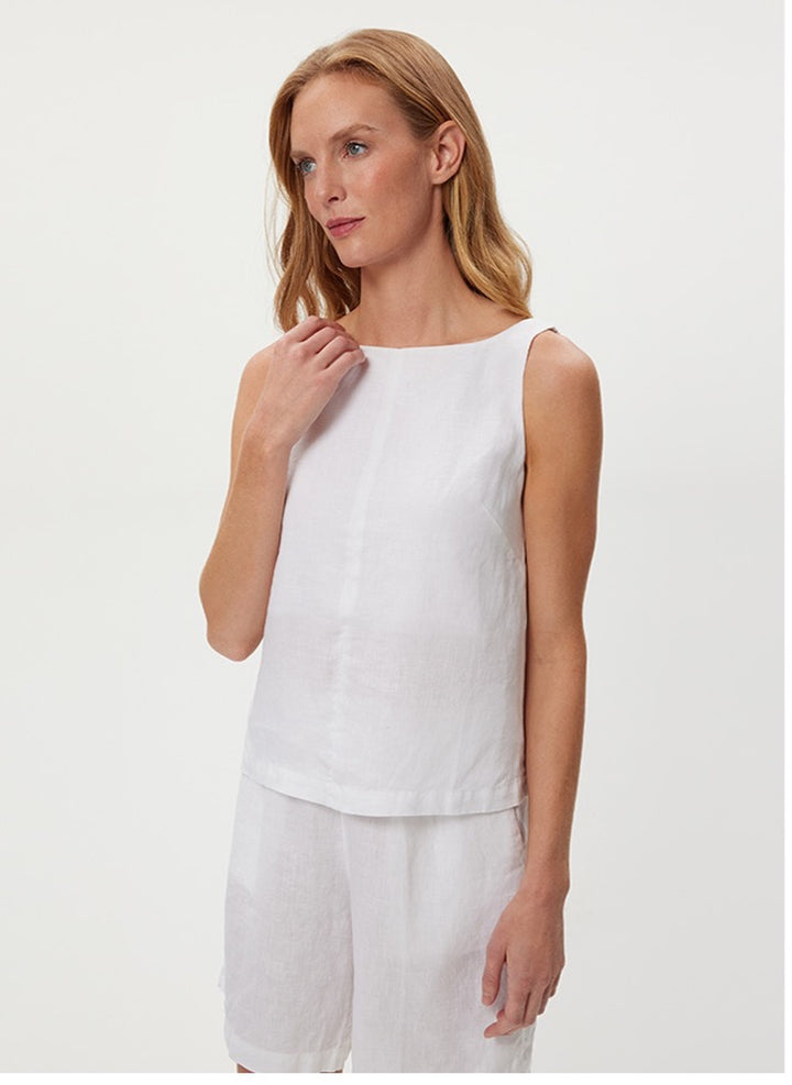 ZORA STRAIGHT NECK SLEEVELESS TOP