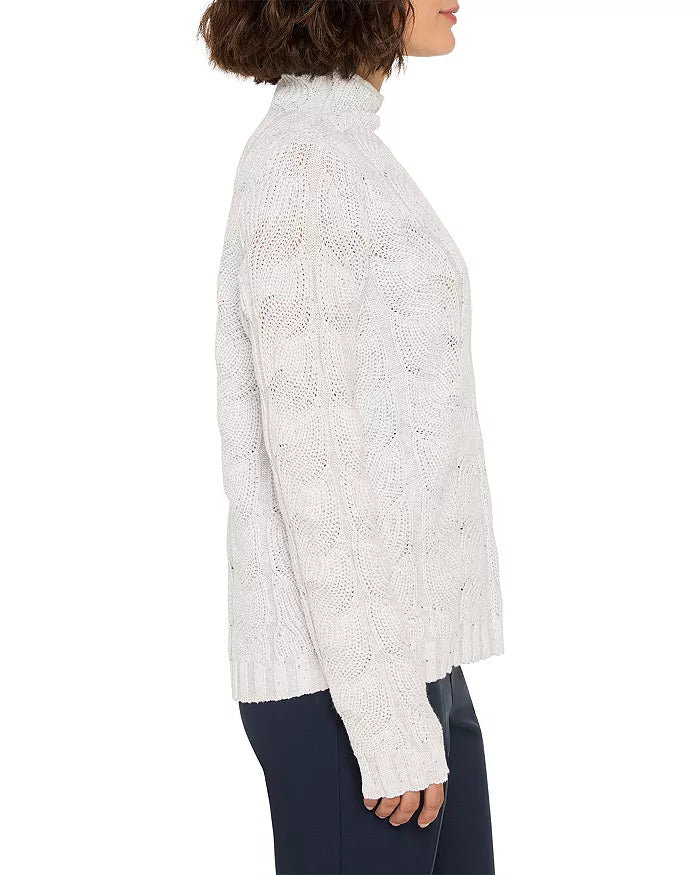 CABLE SPARKLE SWEATER