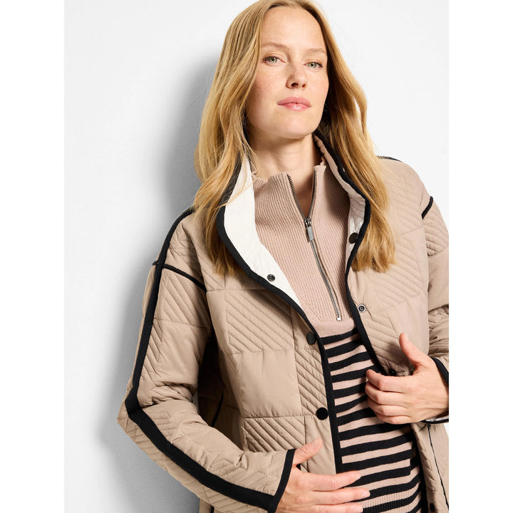 QUILTED CHECK REVERSIBLE BARN COAT