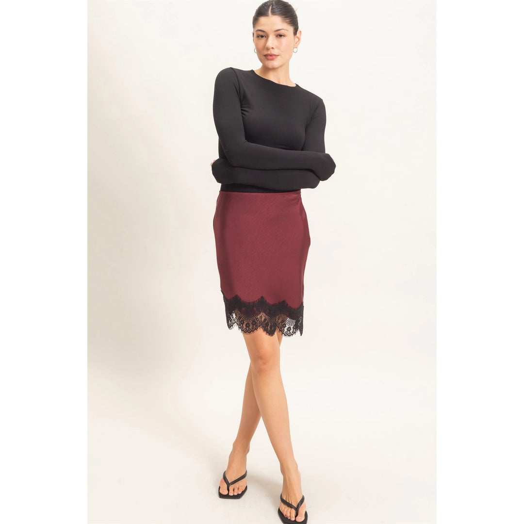 ASYMMETRICAL BIAS CUT SLIP SKIRT
