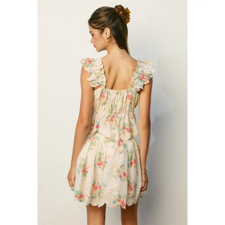 EVERBLOOM SCALLOPED HEM TOP &amp; FLARED SHORTS SET