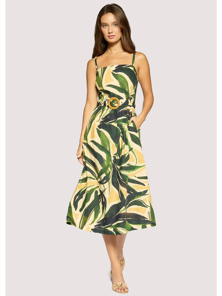 PALM SERENADE MIDI DRESS