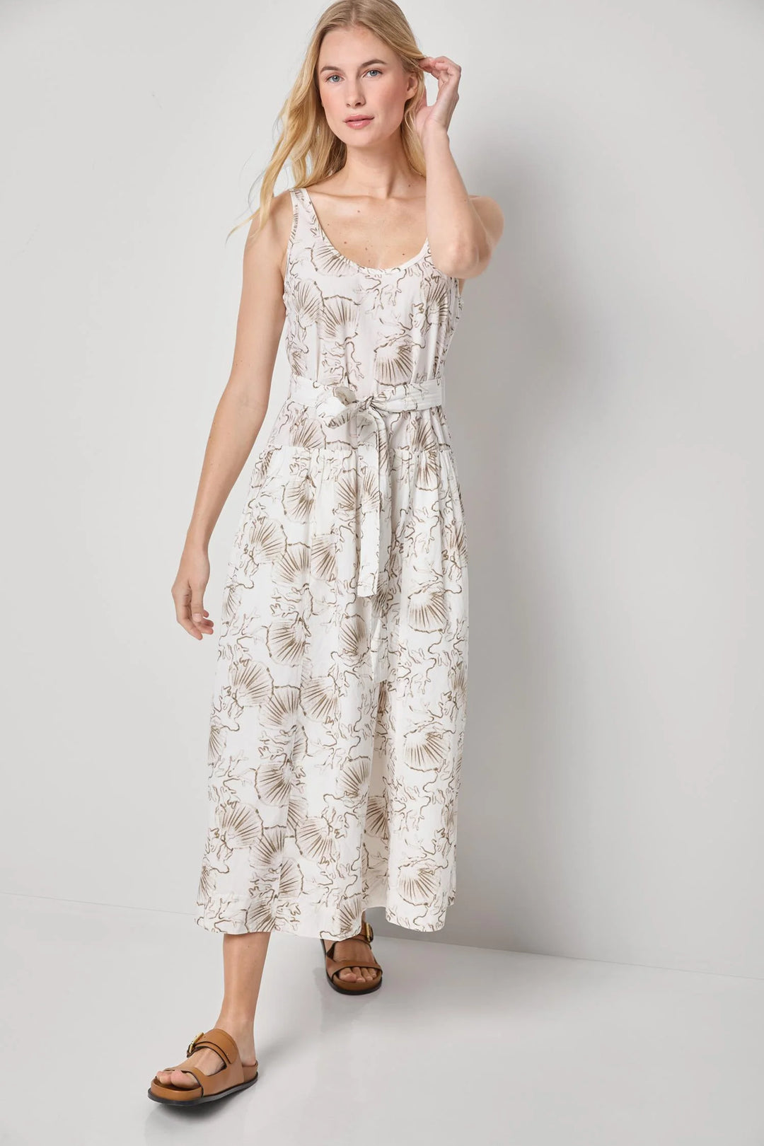 POPLIN MAXI YOKE DRESS