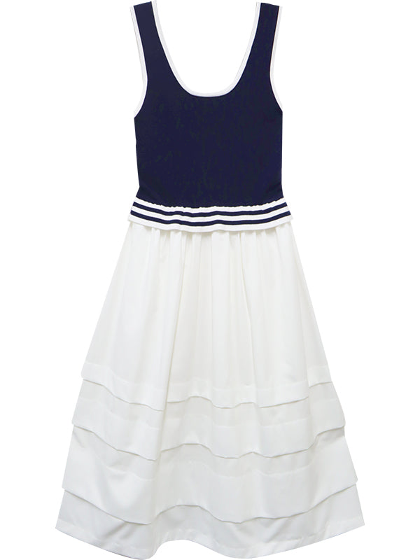 Thea Contrast Midi Dress