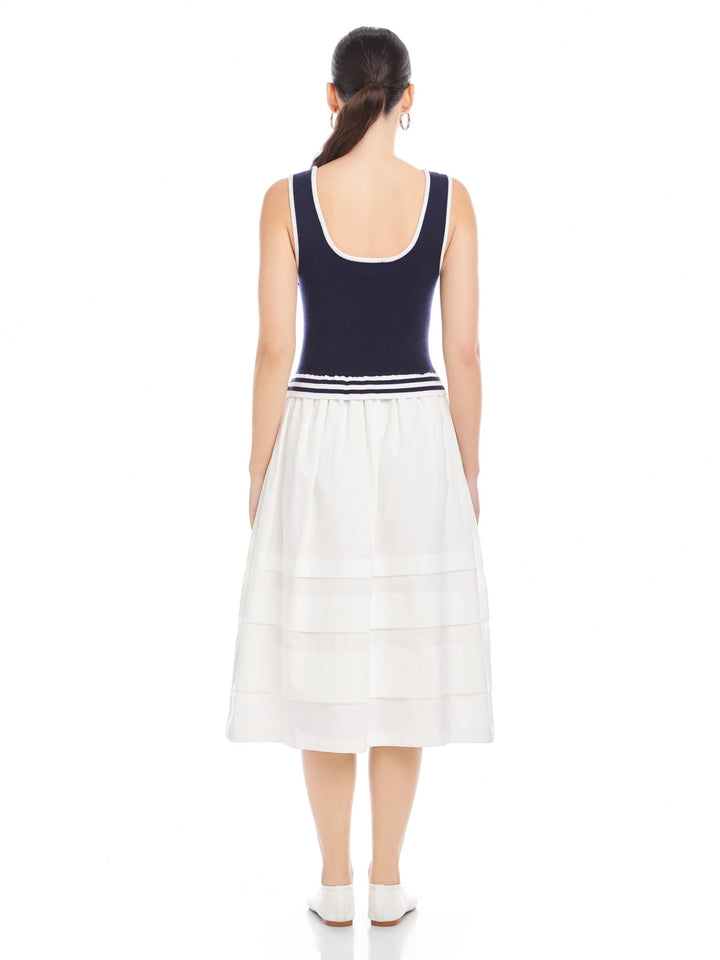 THEA CONTRAST MIDI DRESS
