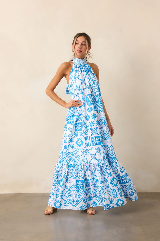 REBECCA HALTER MAXI DRESS