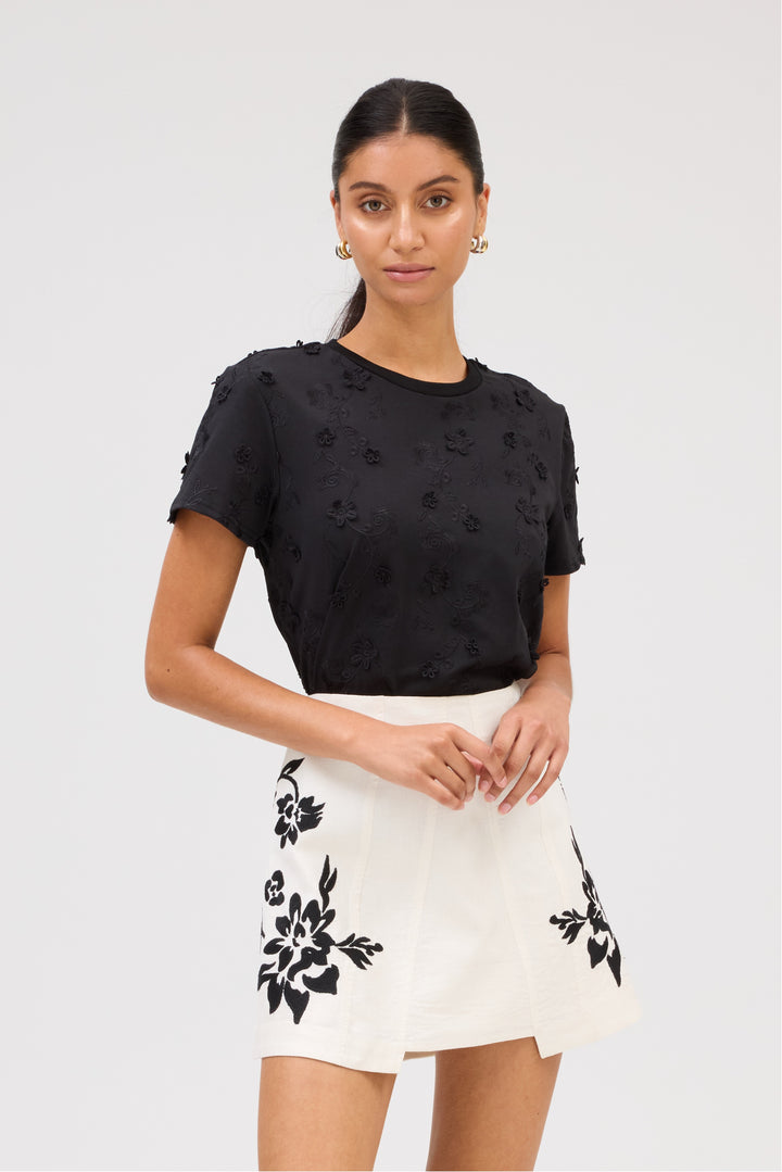 EMBROIDERED CAROLINE SKIRT