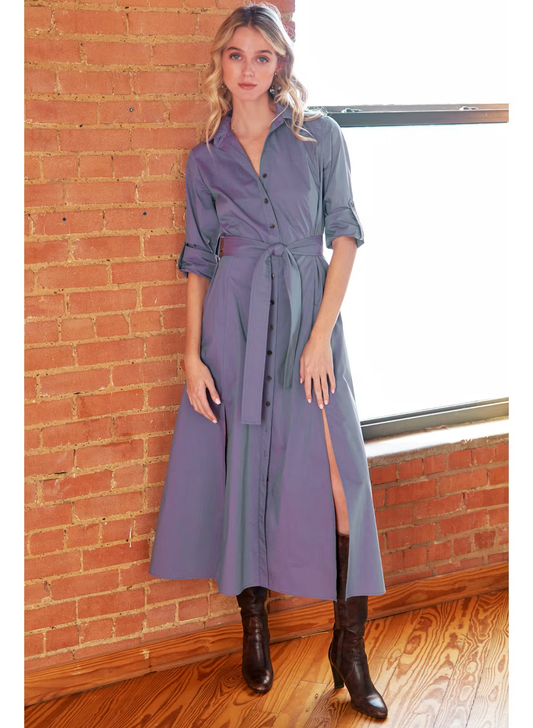LONG LAINE DRESS