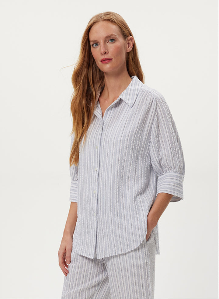 CATHERINE PUFF SLEEVE BUTTON UP