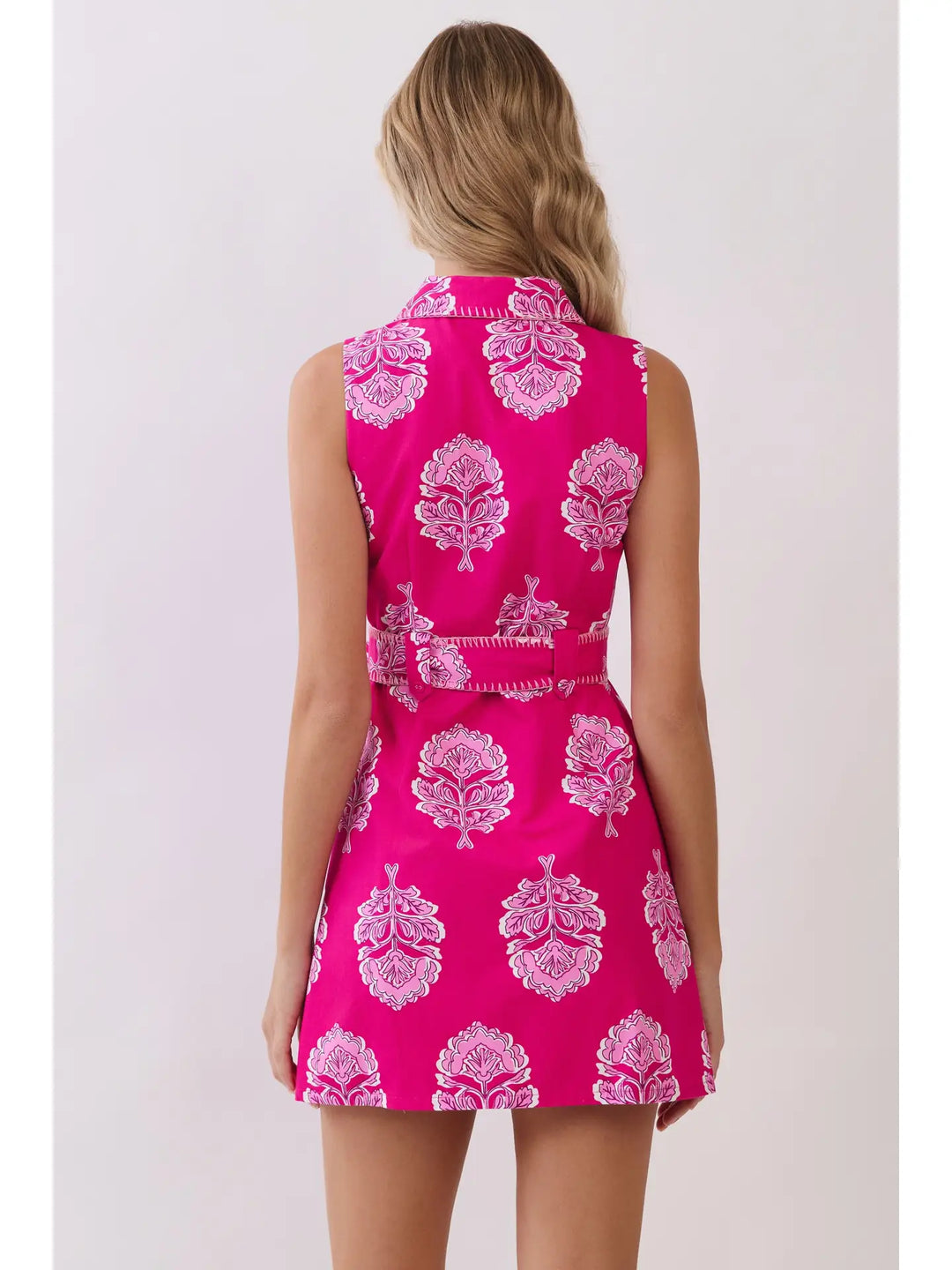 DAMASK PRINT SHIRT DRESS