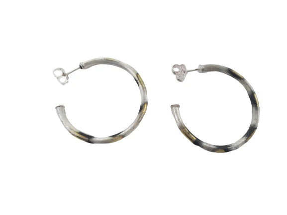PETITE EVERYBODY'S FAV HOOPS - BURNISHED SILVER