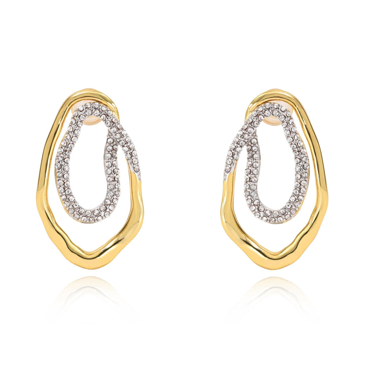 Harper Two Tone Pave Earring