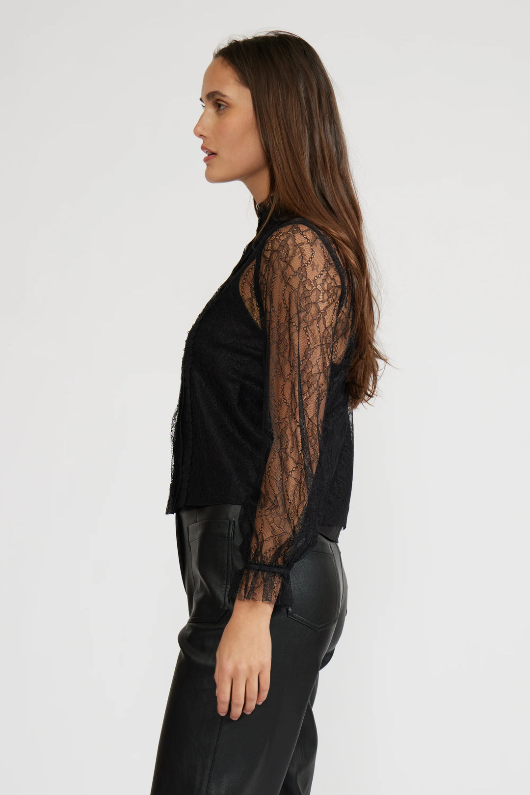 LIZETTE LONG SLEEVE LACE TOP