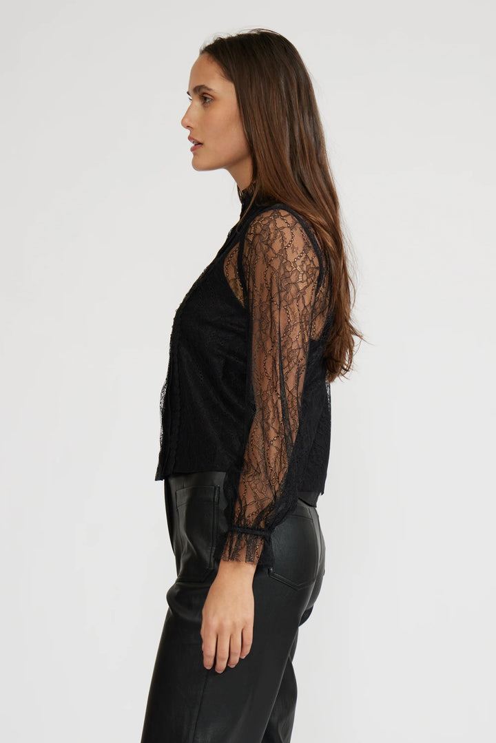 LIZETTE LONG SLEEVE LACE TOP
