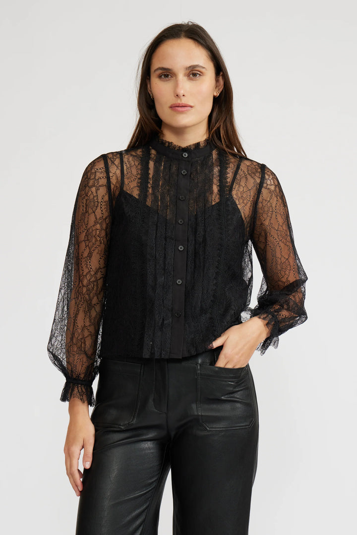 LIZETTE LONG SLEEVE LACE TOP